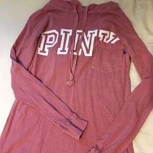 Pink long sleeve with hood